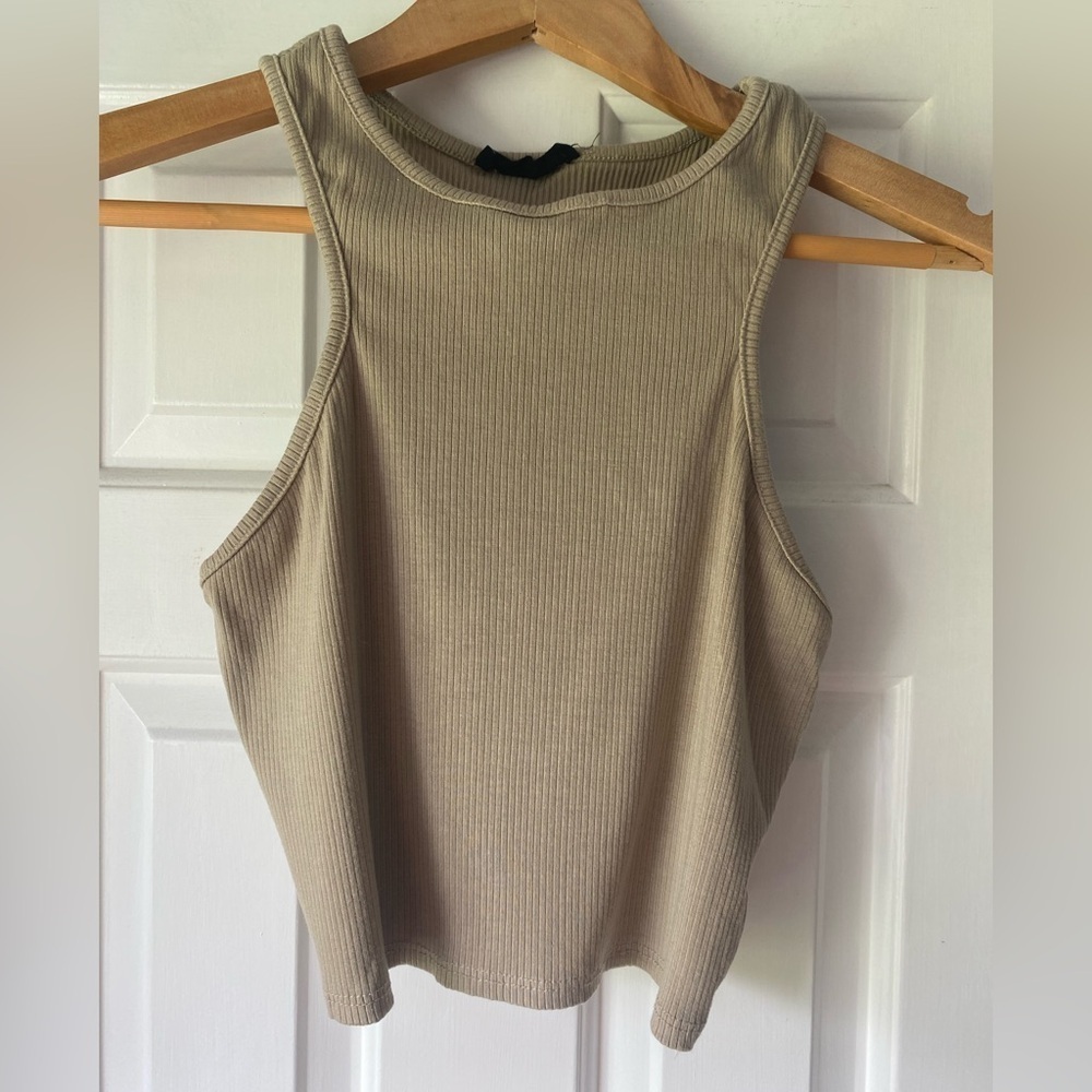 21 Saints Khaki Colored Ribbed Tank Top Size M